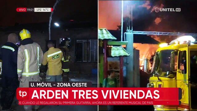 Reportan incendio en viviendas cerca de las cabañas del río Piraí