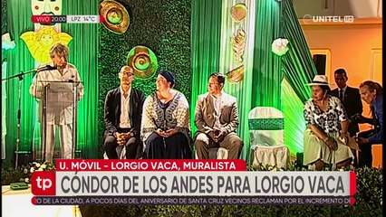 Lorgio Vaca recibe el Cóndor de los Andes