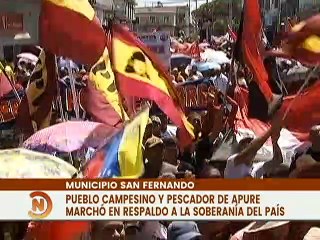 Pueblo campesino y pescador de San Fernando de Apure marchan en respaldo al Presidente Maduro