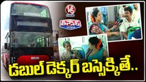 Teenmaar Chandravva Interaction With Double Decker Buses Passengers | V6 Teenmaar