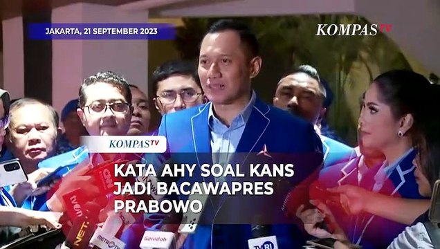 Kata AHY Soal Kans Dirinya Jadi Bacawapres Pendamping Prabowo Subianto