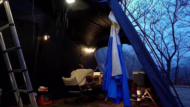 Self-driving camping in refreshing rainy days, the exquisite camping life of big tents! #2