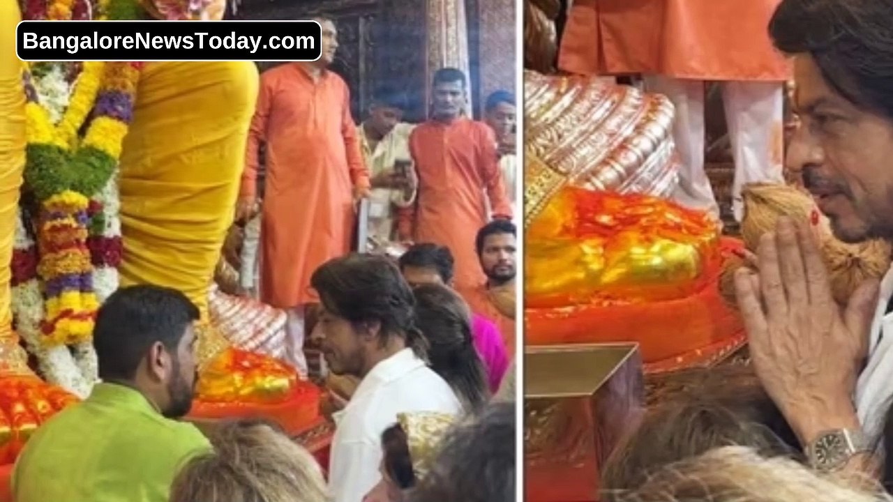Shah Rukh Khan visits Lalbaugcha Raja with son AbRam on Ganesh Chaturthi