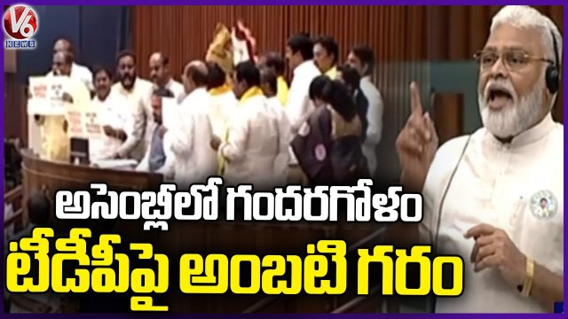 Ambati Fires On TDP Members For Interrupting Assembly | AP Assembly | V6 News