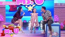 Kim and Jhong are entertained by Mini Miss U Jeniela | It's Showtime Mini Miss U