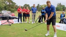 England rugby legend and Arsenal icon show off golf skills ahead of Ryder Cup