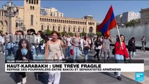 Haut-Karabakh : à Erevan, des manifestants appellent à la démission de Nikol Pachinian