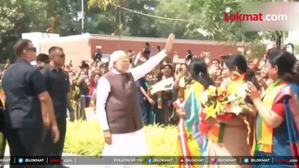 महिला आरक्षण मंजुरीनंतर भाजपच्या मुख्यालयात ‘असं’ झालं स्वागत