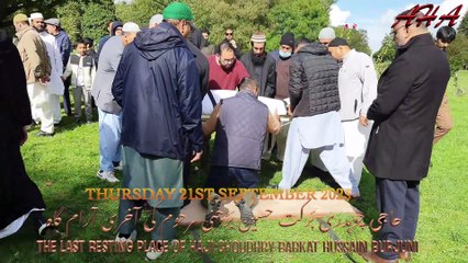 Nimaz E Jinazah of Haji Choudhry Barkat Hussain Burjuni at Madina Masjid Southampton UK on Thursday 21st September 2023