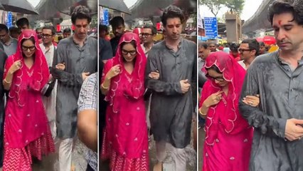 Sunny Leone ने Husband Daniel Weber के साथ पंजाबी सूट पहने किए Lalbaugcha Raja के दर्शन, Video