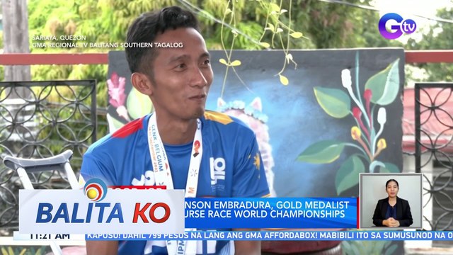 Para athlete Renson Embradura, gold medalist sa Obstacle Course Race World Championships sa Belgium | B