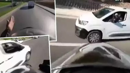 Dikkatsiz sürücü kazaya davetiye çıkardı! Son anda kurtuldu