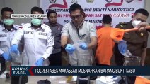 Polrestabes Makassar Musnahkan Barang Bukti Sabu