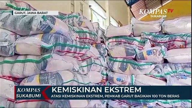 Atasi Kemiskinan Ekstrem, Pemkab Garut Bagikan 100 Ton Beras