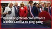 Visite de Charles III : quand Brigitte Macron affronte la reine Camilla au ping-pong