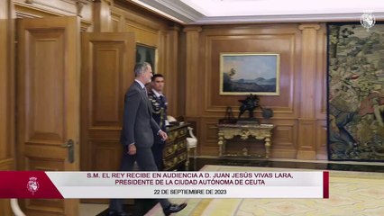 Audiencia de Su Majestad el Rey con el presidente de la Ciudad Autónoma de Ceuta, Juan  Vivas