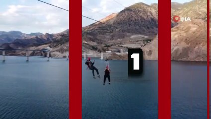 AKP’li başkan zipline yaparken mahsur kaldı! “Kilom bir hayli fazla”
