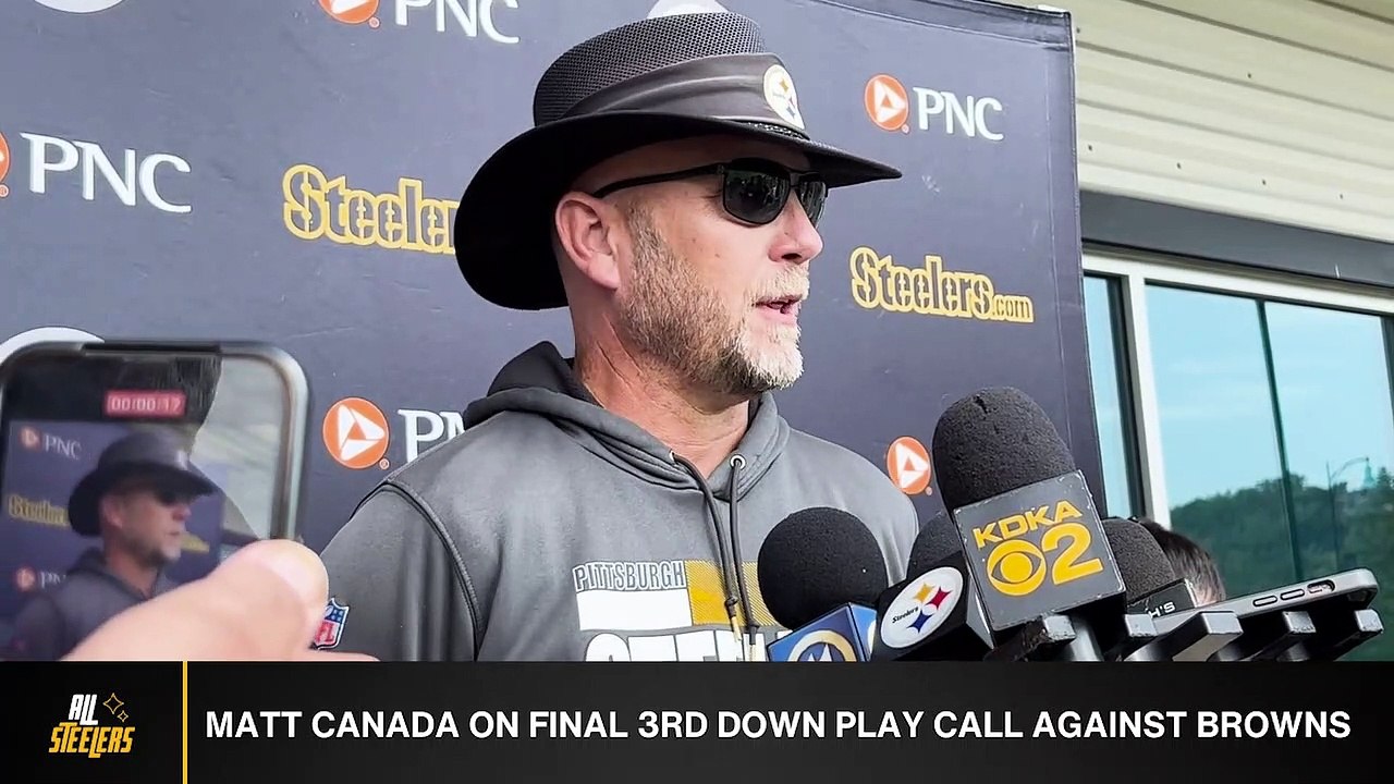 Steelers' OC Matt Canada Addresses Failed Third Down Call Late Against  Browns - video Dailymotion