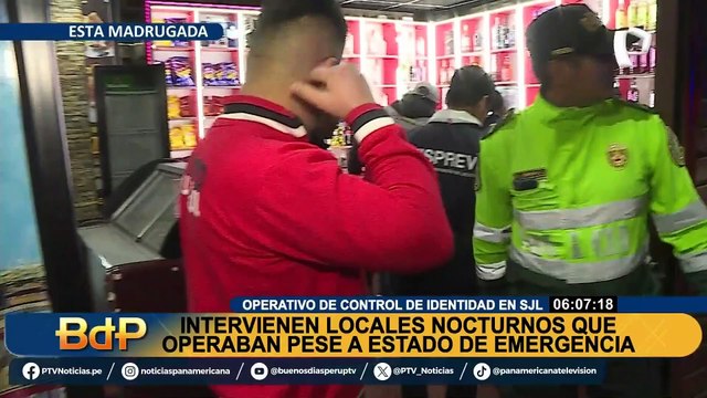 SJL: Se realiza operativo durante la madrugada para capturar infractores en estado de emergencia