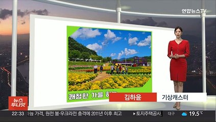 [생활날씨] 주말 쾌청한 가을 하늘…일교차 10도 이상