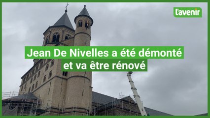 Jean De Nivelles, le célèbre jacquemart de la Collégiale de Nivelles a été démonté et va être rénové