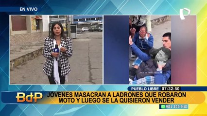 Pueblo Libre: joven engaña a ladrones que le robaron su moto y los cita para masacrarlos a golpes