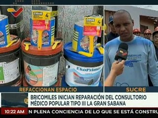 Sucre | Bricomiles rehabilita consultorio médico tipo III en la comunidad Gran Sabana