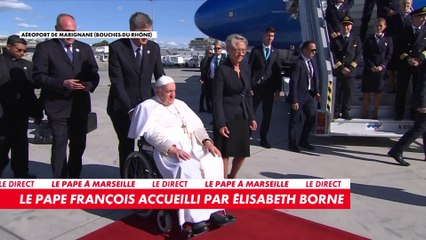 L'arrivée du pape François à Marseille