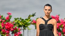 Emily Ratajkowski Paired Her Lacy White Dress With Baggy Black Boots and Matching Lingerie