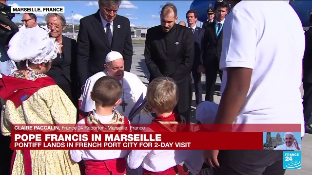 Pope Francis arrives in France's Marseille for two-day trip