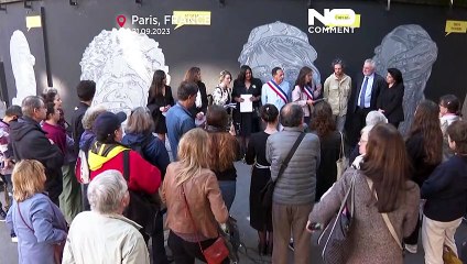 Watch: Artist creates 'Human Rights Wall' in heart of Paris