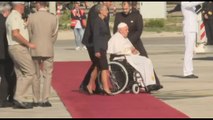 Papa Francesco arriva a Marsiglia. 