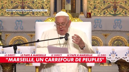 Le pape François à Marseille : Le souverain pontife a entamé la messe au cœur de Notre-Dame de la Garde