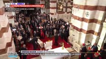 Le pape François est arrivé à la basilique Notre-Dame de la Garde à Marseille pour une prière