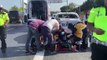Esenler'de otomobile arkadan çarpan motosikletin sürücüsü yaralandı