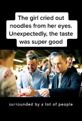 Woman Cries out Noodles