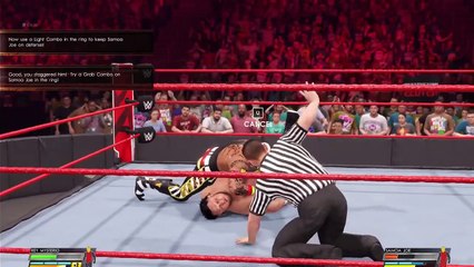 WWE 2K22 SHOWCASE MATCH REY MYSTERIO VS SAMOA JOE MONDAY NIGHT RAW