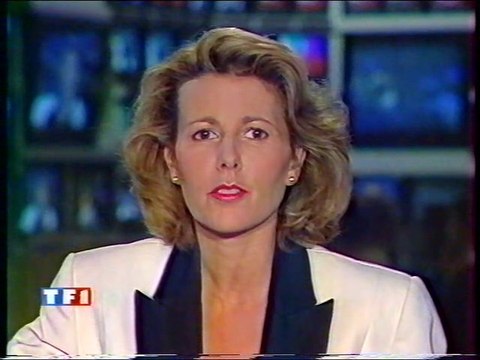 TF1 - 5 Juillet 1992 - Fin 7 Sur 7 (Anne Sinclair), pubs, bande annonce, début JT 20H (Claire Chazal)