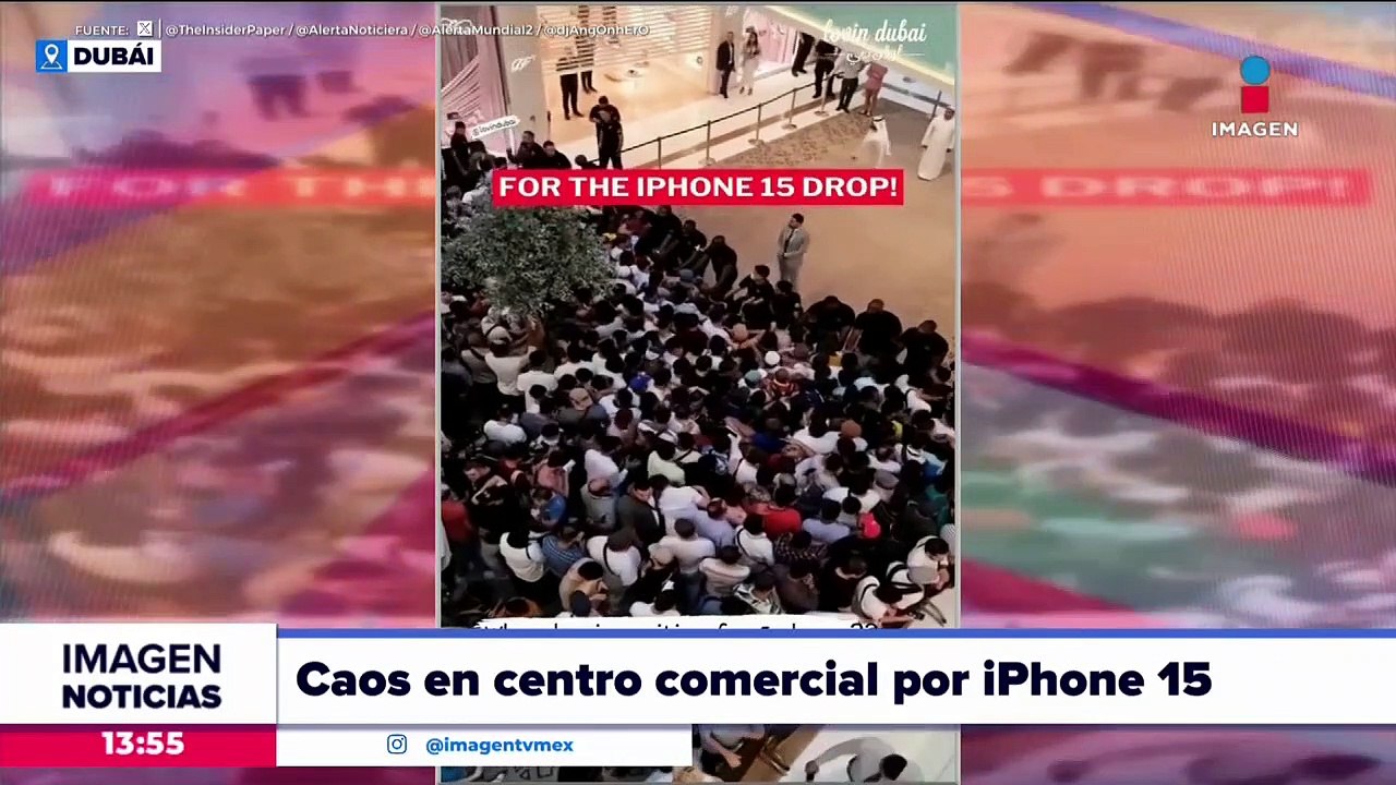 Caos en centro comercial por el iPhone 15