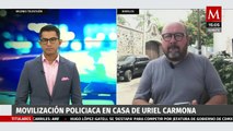 Reportan movilización policiaca en casa de Uriel Carmona tras su liberación