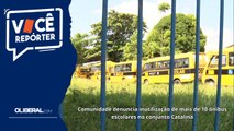 Comunidade denuncia inutilização de mais de 10 ônibus escolares no conjunto Catalina