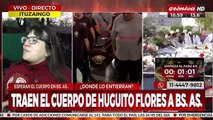 Los restos de Huguito Flores serán trasladados a Buenos Aires