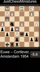 Black removes the defender and Euwe loses the exchange