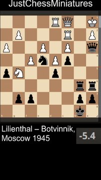 Botvinnik wins a Pawn against Lilienthal