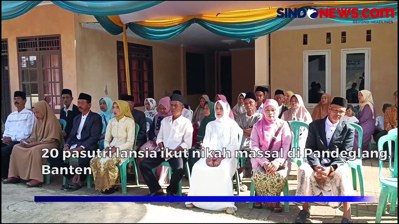 DKM Masjid Gelar Nikah Massal di Pandeglang, Pesertanya Pasutri Lansia
