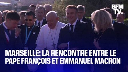 Marseille: les images de la rencontre entre le pape François et Emmanuel Macron