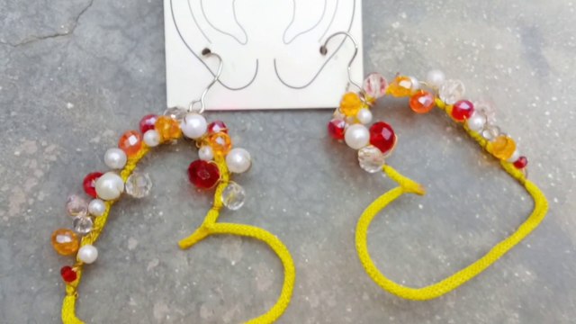 DIY heart earrings || how to make earrings at home ||wire earrings making @creative_fatima ​