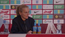 England Women's manager Sarina Wiegman on their 2-1 UEFA Nations League win over Scotland