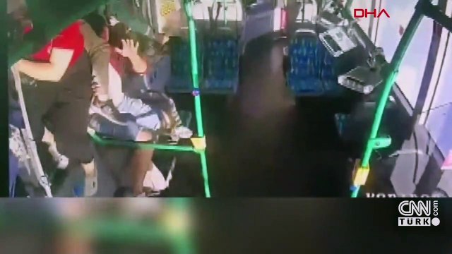 Başakşehir'de İETT otobüsünün içindeki kaza dehşeti kamerada