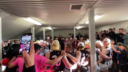 Pies belt out their song after the NWFL grand final